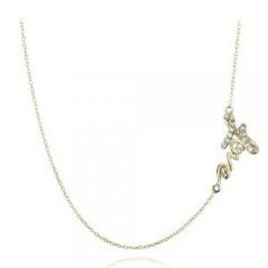NWT: Goldtone over Sterling Silver Love Necklace